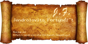 Jendrolovits Fortunát névjegykártya